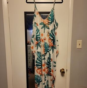 Tropical print dress